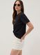 White pure cotton denim shorts_3