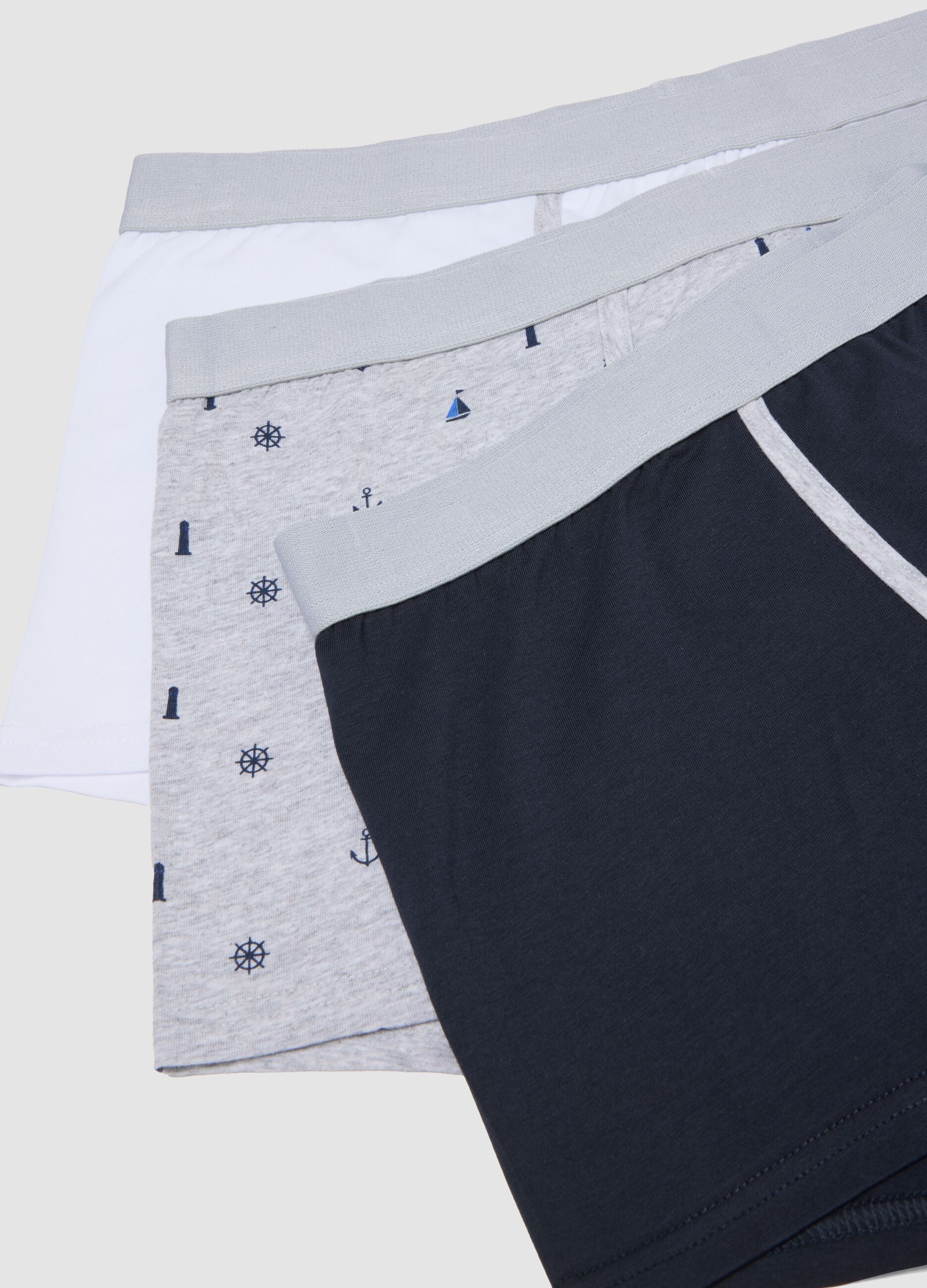 Three-pack of multicolour stretch cotton boxers, regular fit