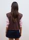 Brown crew-neck gilet in lyocell and wool blend_3
