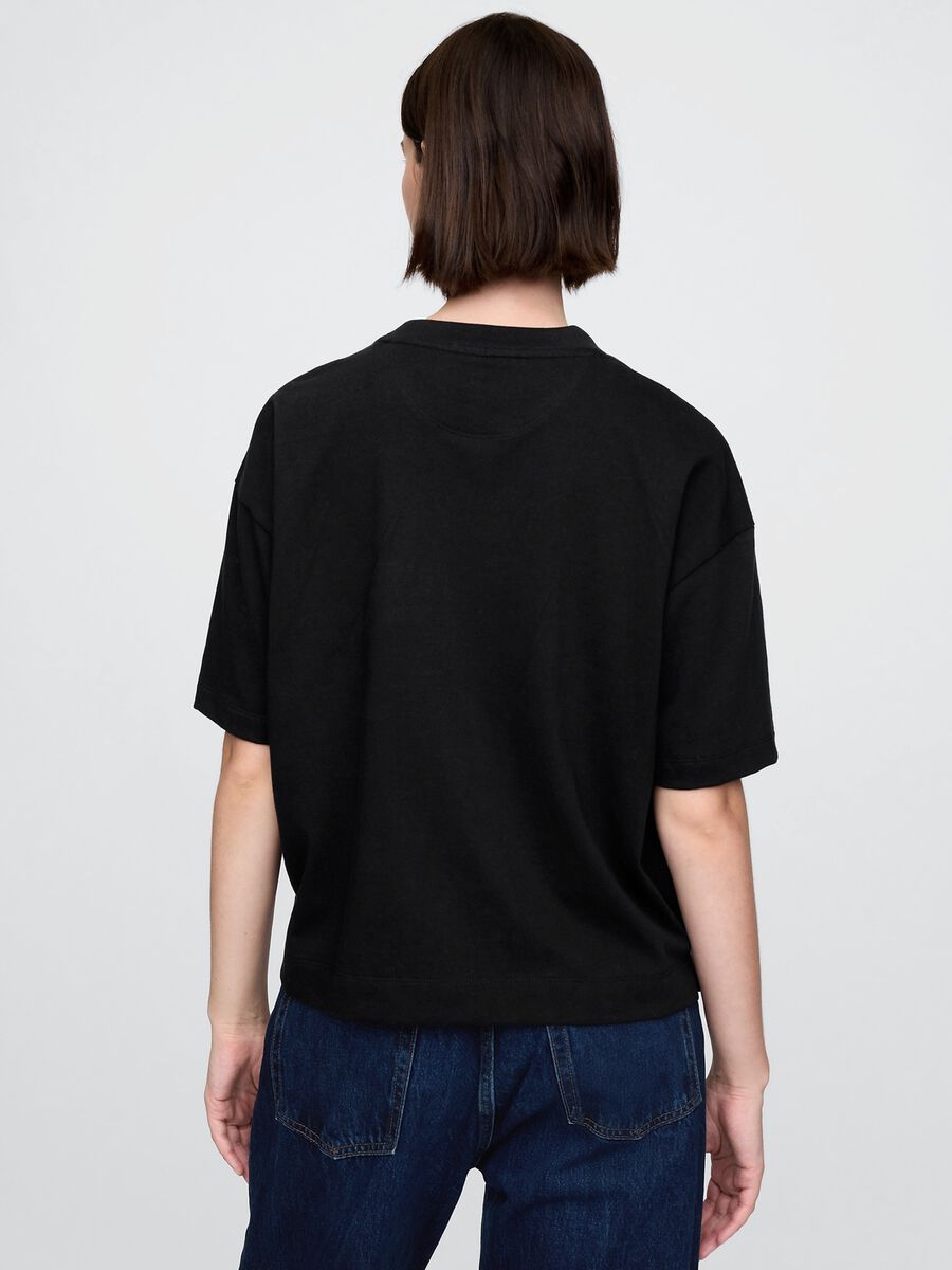 T-shirt a maniche corte in cotone con logo GAP_2