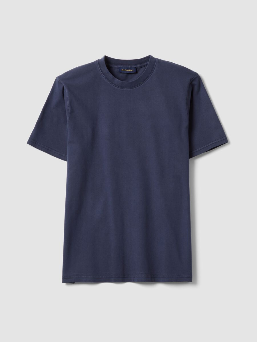 Blue pure cotton relaxed fit T-shirt_4