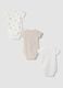 3-pack organic cotton crew-neck bodysuits for baby girl_1