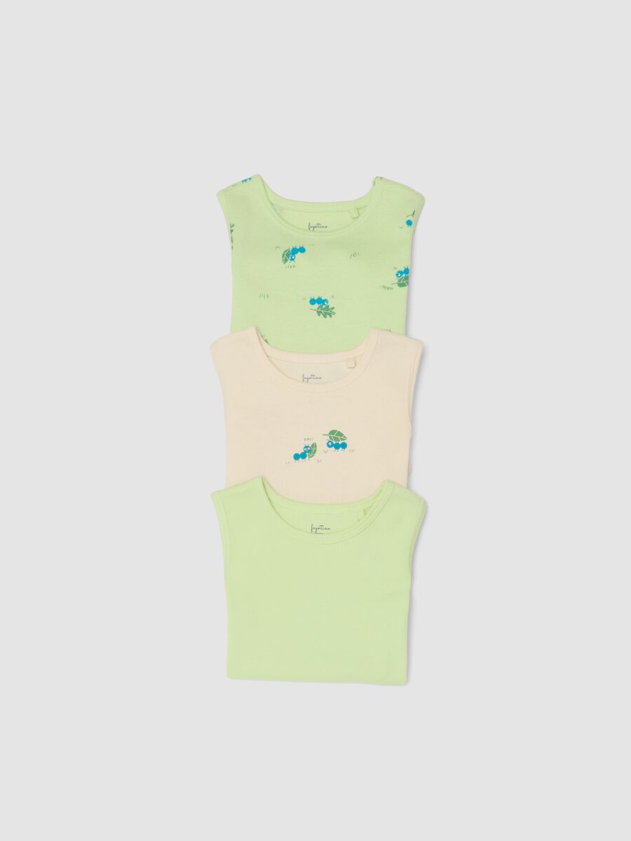 Tripack body in puro cotone multicolor da neonato con formiche_3