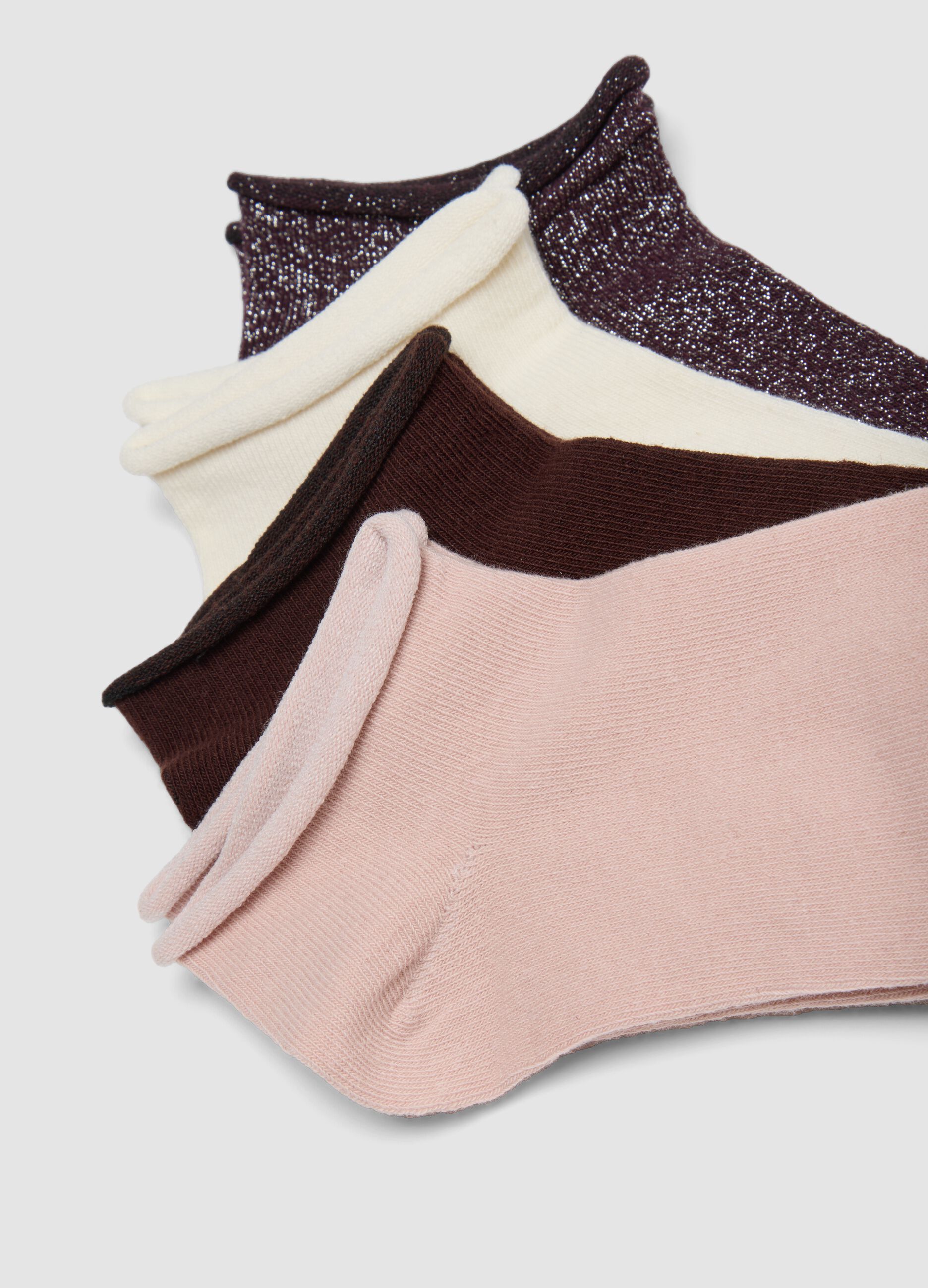 7-pack ankle socks in organic cotton blend