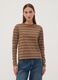 Multicolour pure cotton striped crew-neck T-shirt, regular fit_2