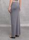 Vintage Grey Ribbed Long Skirt_2