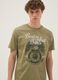 Green printed T-shirt in pure cotton, regular fit_3