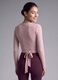 Pink ribbed stretch-cotton wrap top ALTAVIA STUDIO_2