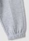 Grey pure cotton joggers with heart print, comfort fit for baby girl_3