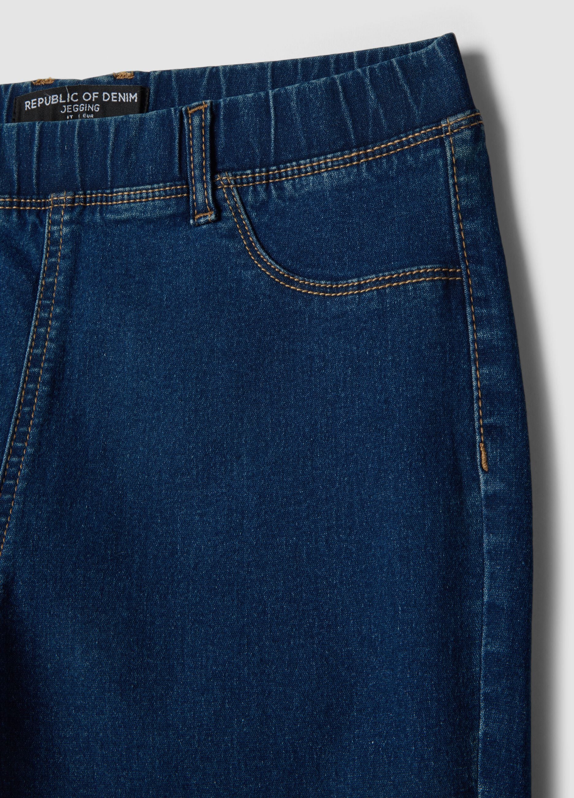 Blue skinny fit stretch denim blend jeans