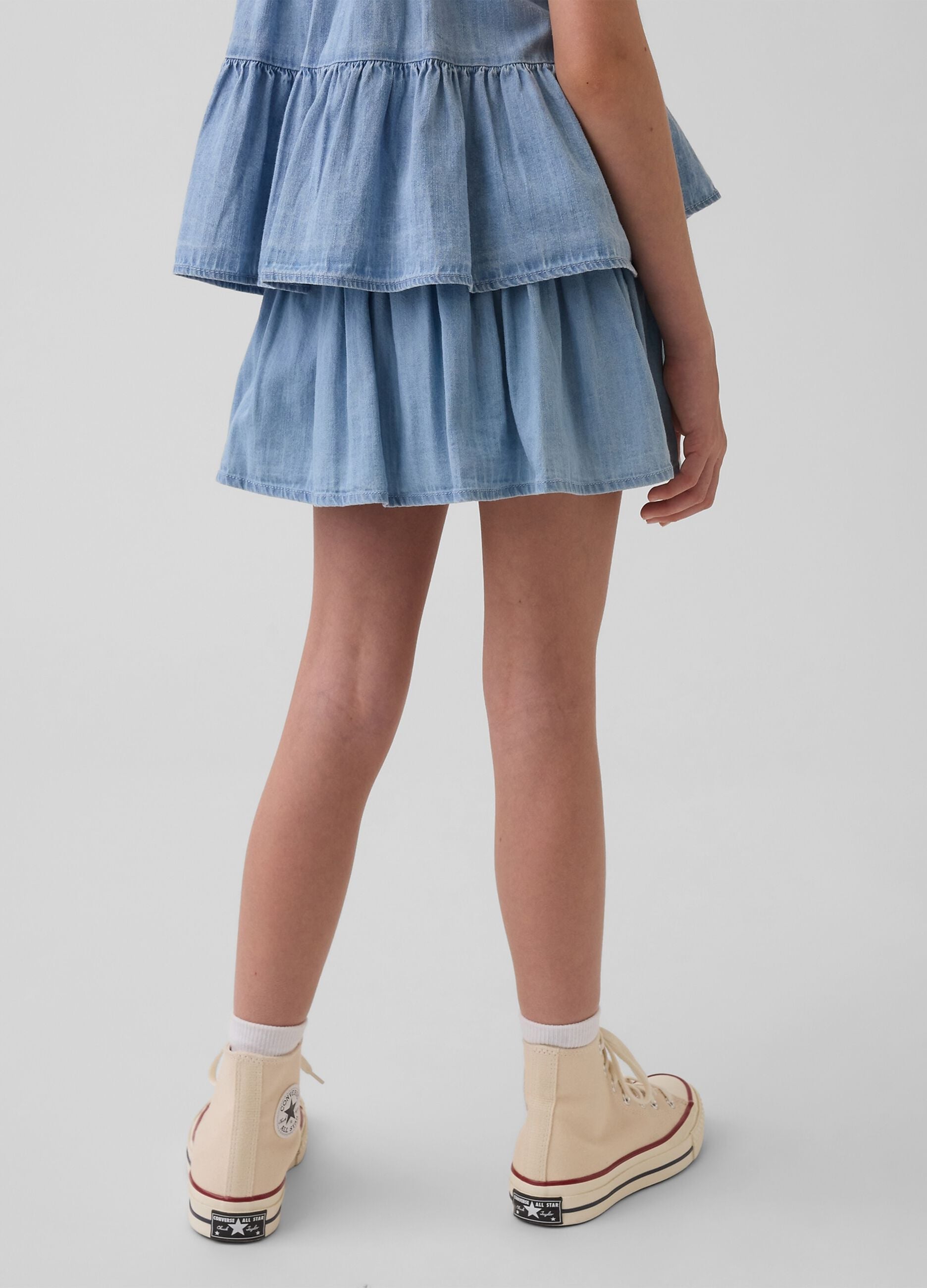 Gonna denim in puro cotone