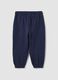 Blue organic cotton Mickey print joggers for baby boy_1