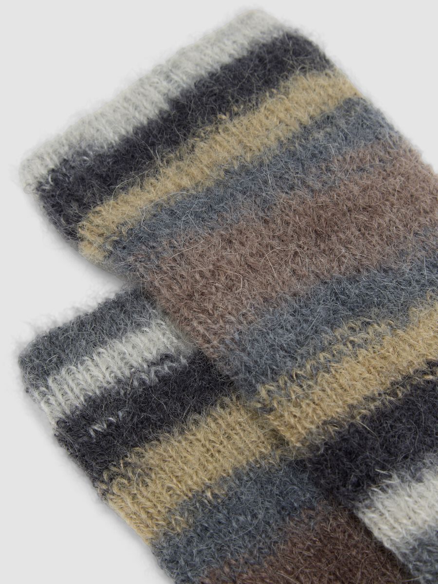 Calzini multicolor a righe in mohair e alpaca elasticizzata_2