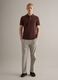 Multicolour striped stretch cotton regular fit trousers_0