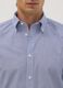 Blue striped cotton-blend button-down shirt, easy iron, slim fit_1