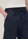 Blue pure cotton wide-leg denim trousers with drawstring_3