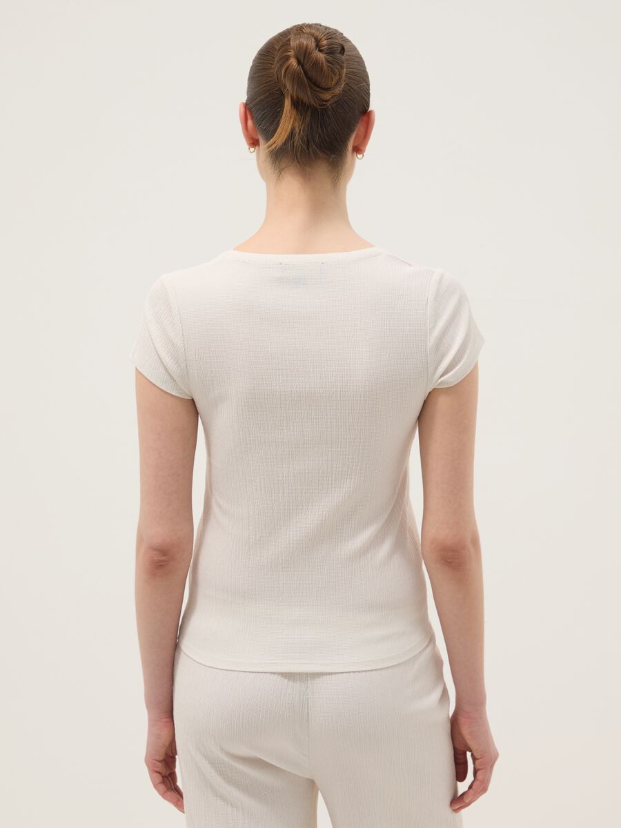 White short-sleeved stretch T-shirt_3