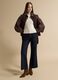 Short brown cotton-blend trench coat with shirt collar_1