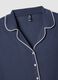 Regular fit blue viscose pyjamas with V-neck_5