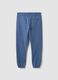 Blue cotton-blend joggers with logo_6