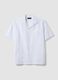 White pure organic cotton shirt with bowling collar, regular fit_4