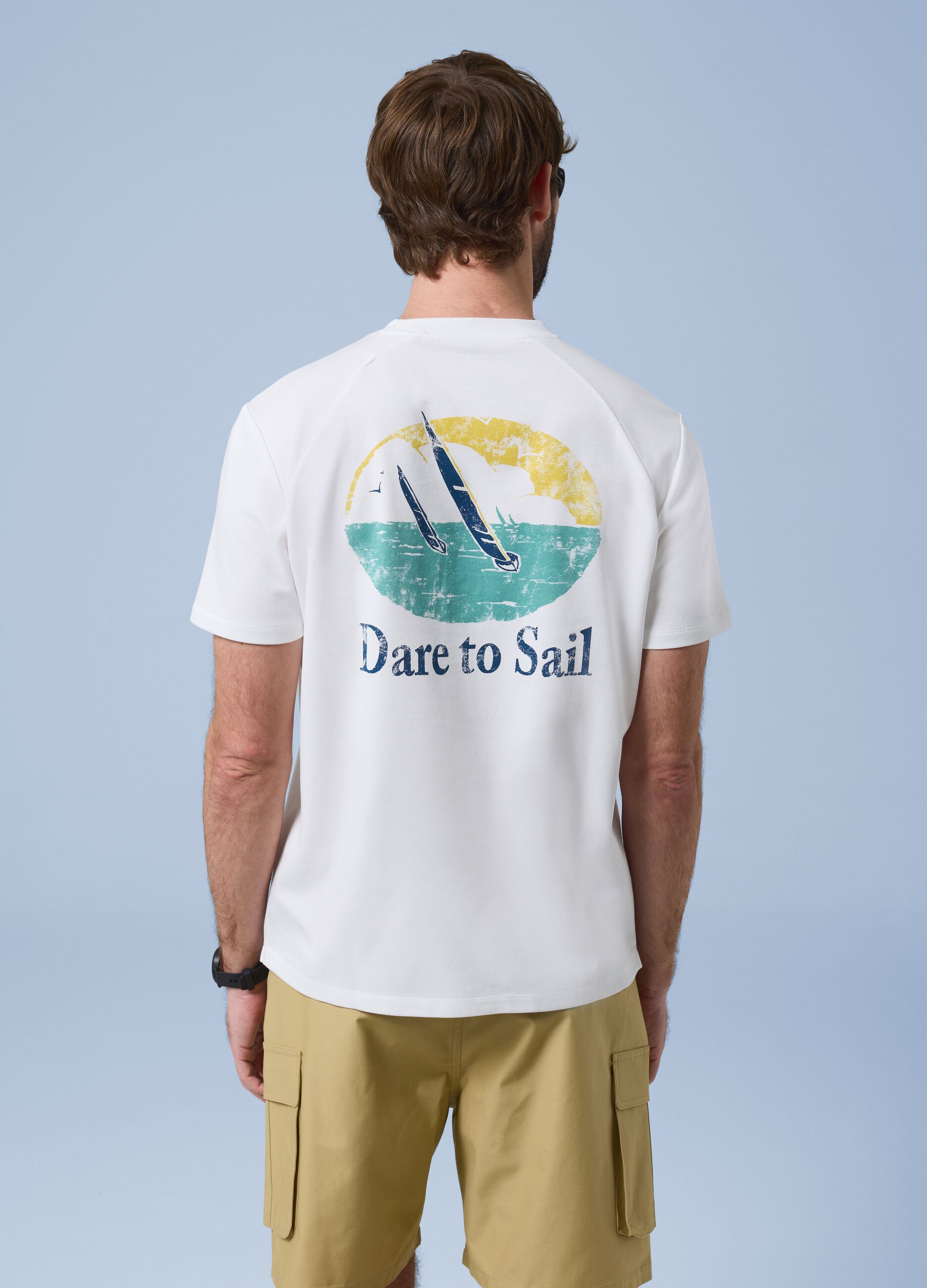 White ALTAVIA SAILING stretch cotton-blend T-shirt