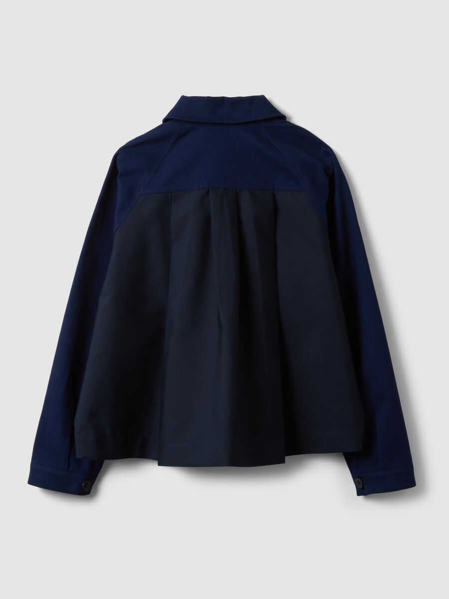 Blue pure cotton regular-fit shacket_6