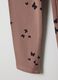 Brown stretch cotton skinny fit leggings for girls_3