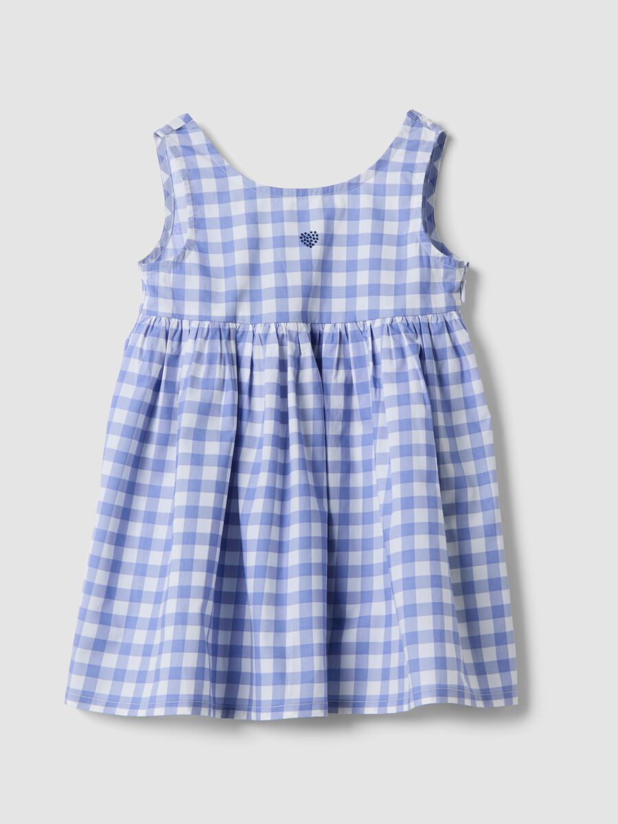Vestito in puro cotone a quadri multicolor da bimba regular fit_0