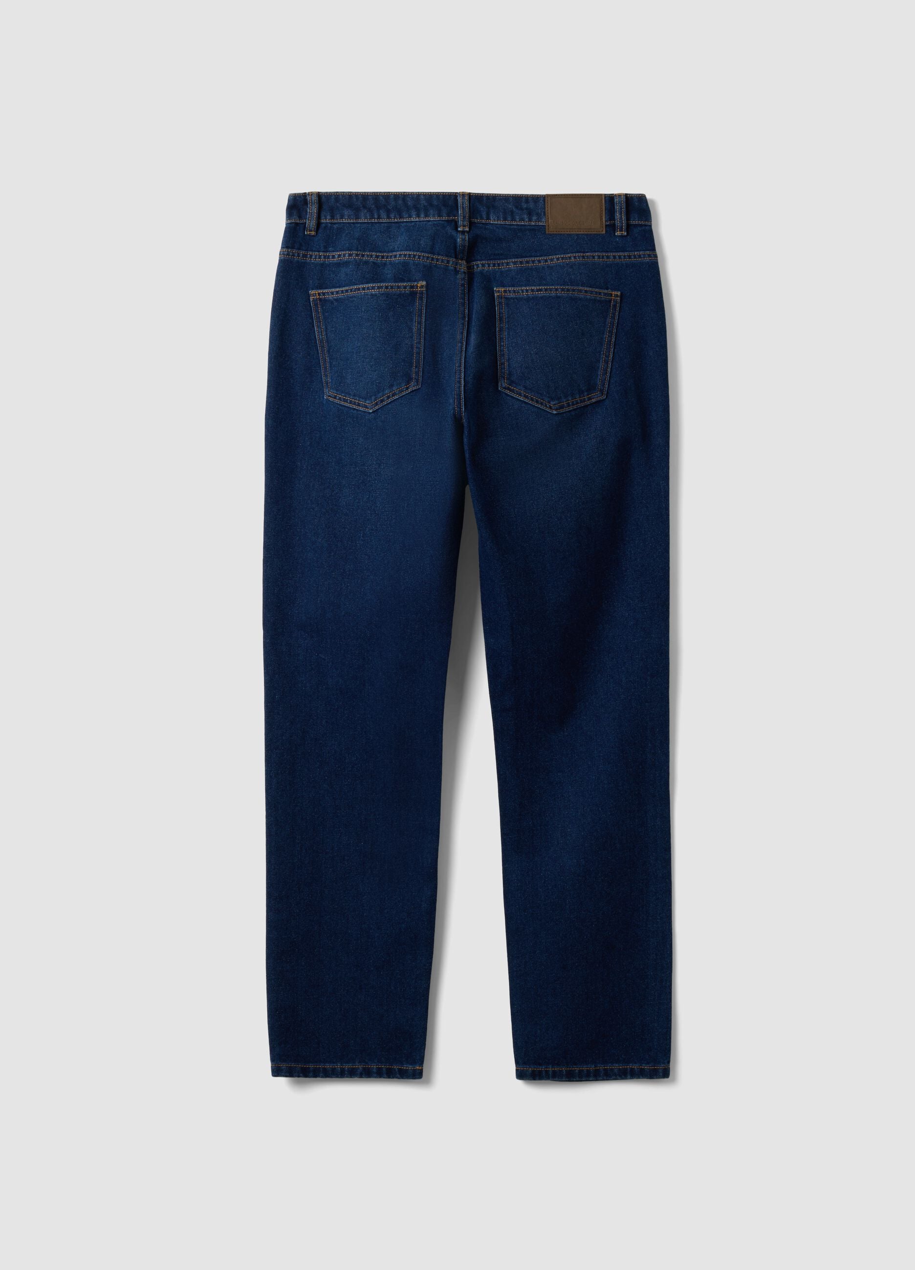 Dark blue slim-fit jeans in a cotton-viscose blend