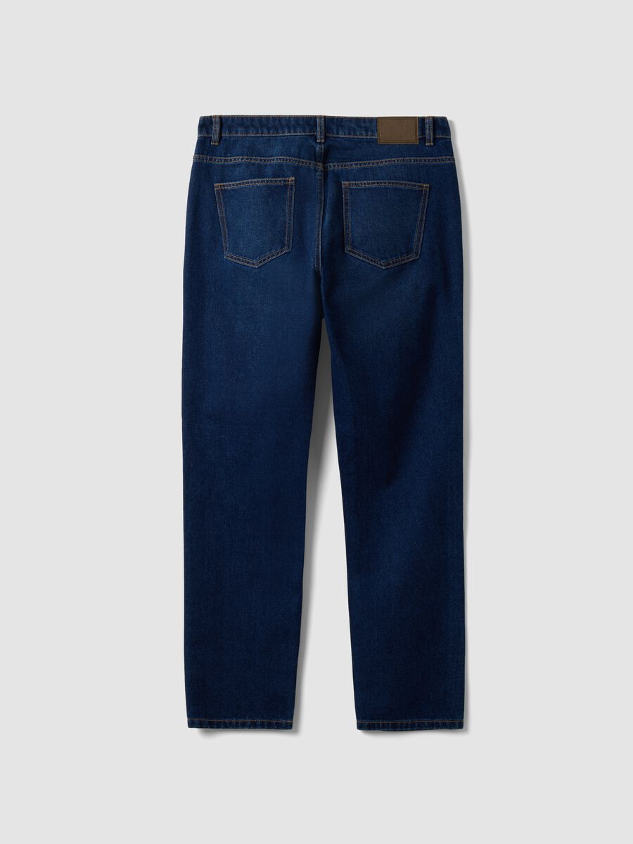 Dark blue slim-fit jeans in a cotton-viscose blend_2