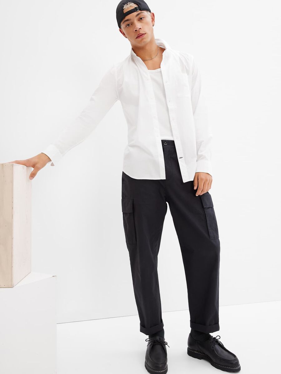 Slim-fit shirt in poplin_0