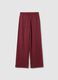 Pink regular fit cotton blend trousers_4