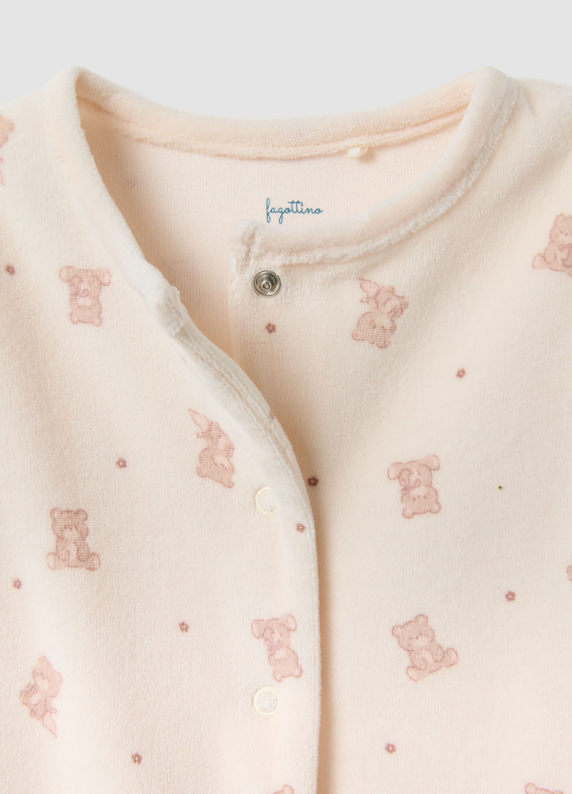 Two-pack of multicolour cotton-blend sleepsuits for baby girl