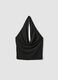 Black halterneck top in stretch fabric, regular fit_4