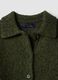 Green wool-blend cardigan with polo collar_5