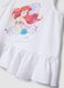 White and purple stretch cotton set with top and shorts_2