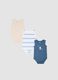 Multicolour sleeveless pure cotton baby bodysuit tripack_0