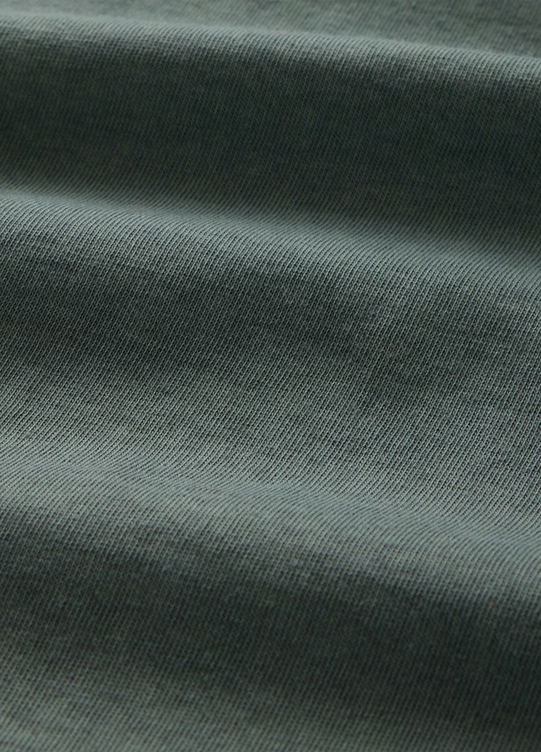 Green cropped T-shirt in cotton