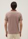 Brown pure cotton polo with classic collar_2