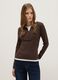 Multicolour long-sleeved pure cotton regular fit sweater_0