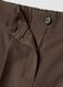 Brown formal stretch-viscose regular-fit trousers_1