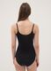 Black stretch-fabric vest top with plunging neckline_3