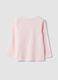 Pink organic cotton T-shirt with teddy bear print for baby girl_1