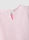 Girls' pink cotton T-shirt regular fit with cat_3