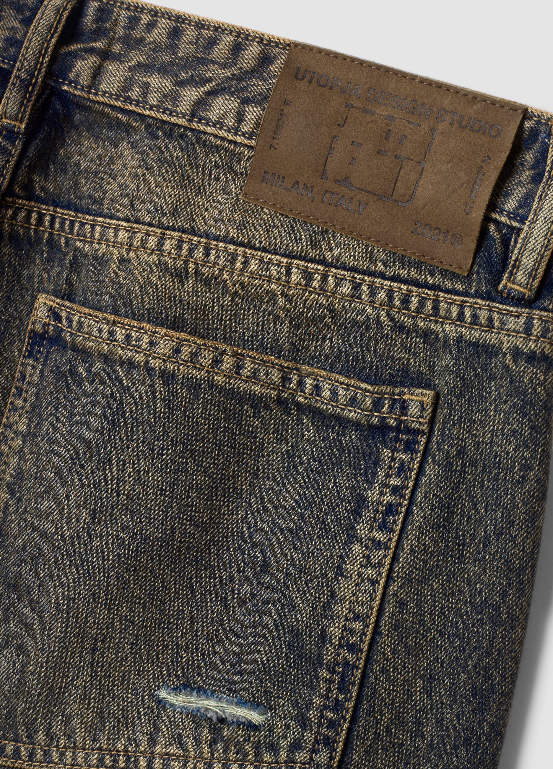 Vintage Wide-Leg Denim in Dark Blue
