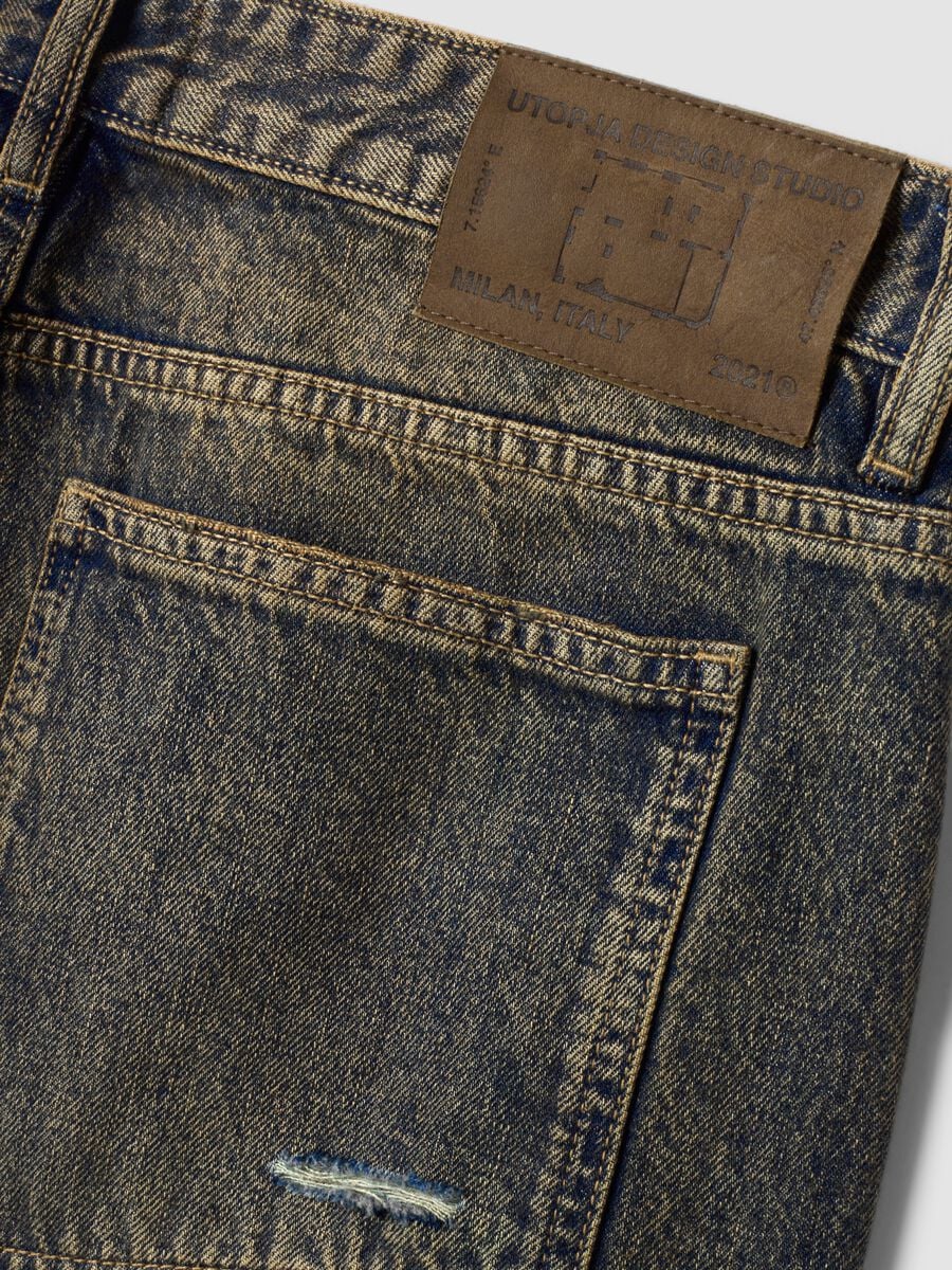 Vintage Wide-Leg Denim in Dark Blue_8
