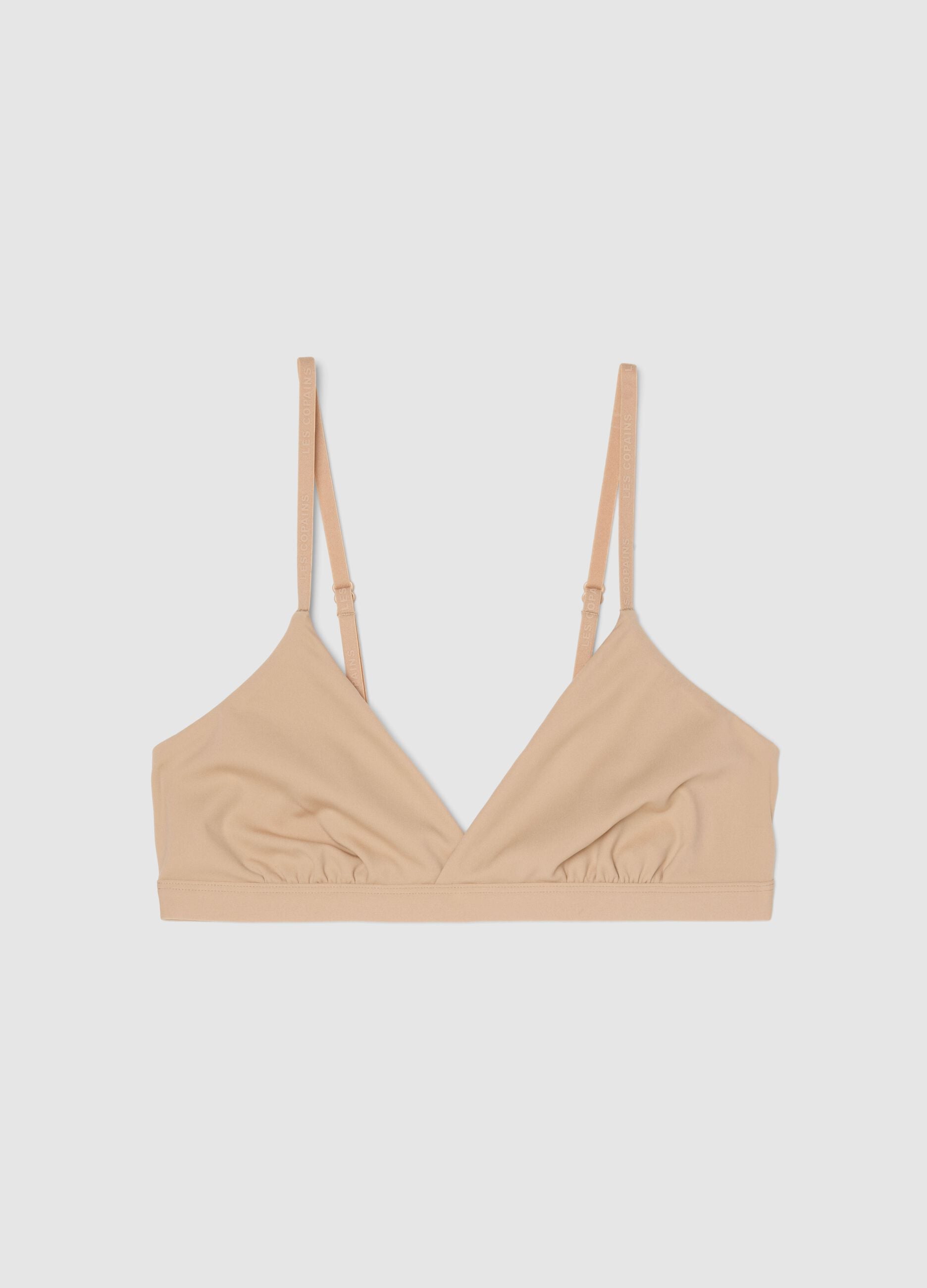 Beige Microfibre Triangle Bra