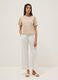 Beige pure cotton regular fit t-shirt with embroidery_2