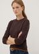Brown long-sleeved viscose-blend jumper_0